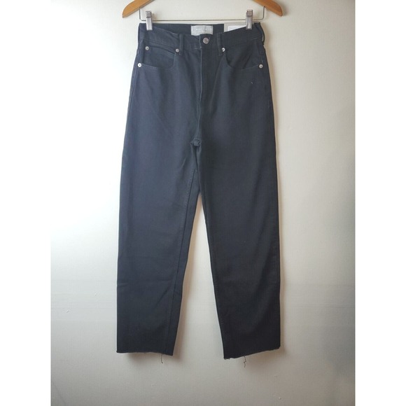 NEW Everlane Jeans 25 "The Way High Jean" Black Womens ORGANIC Straight - Picture 5 of 13